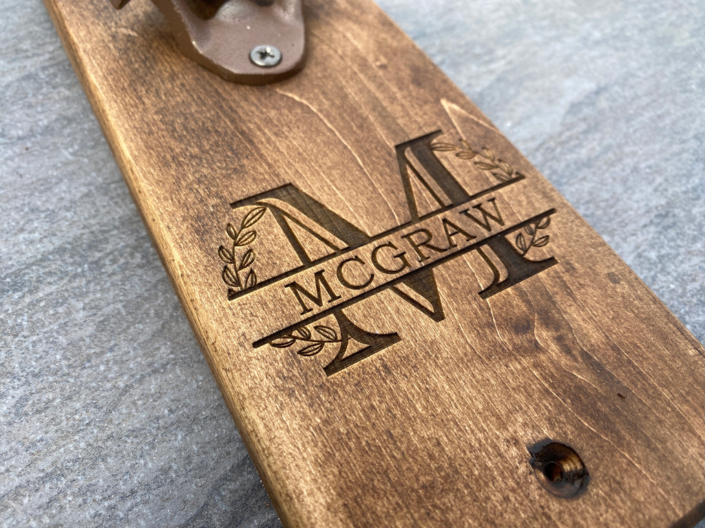 Wood Bottle Opener | Custom Engraved Gift