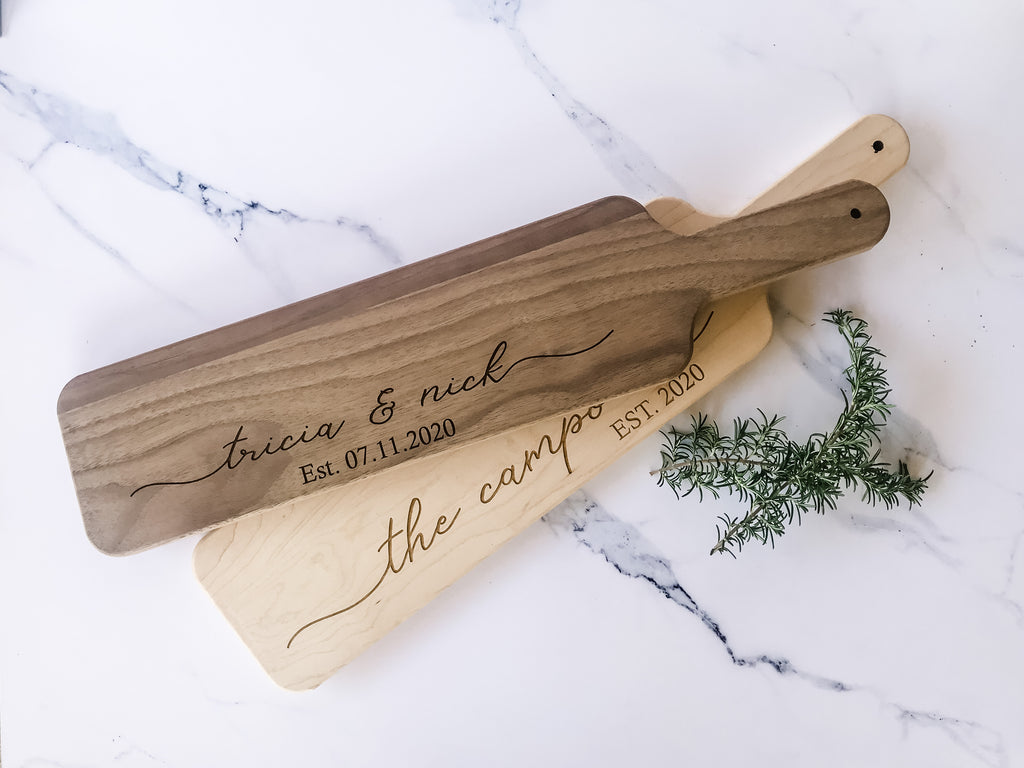 Charcuterie Wood Cutting Board | Custom Engraved | Personalized Gift