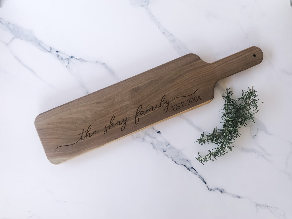 Charcuterie Wood Cutting Board | Custom Engraved | Personalized Gift