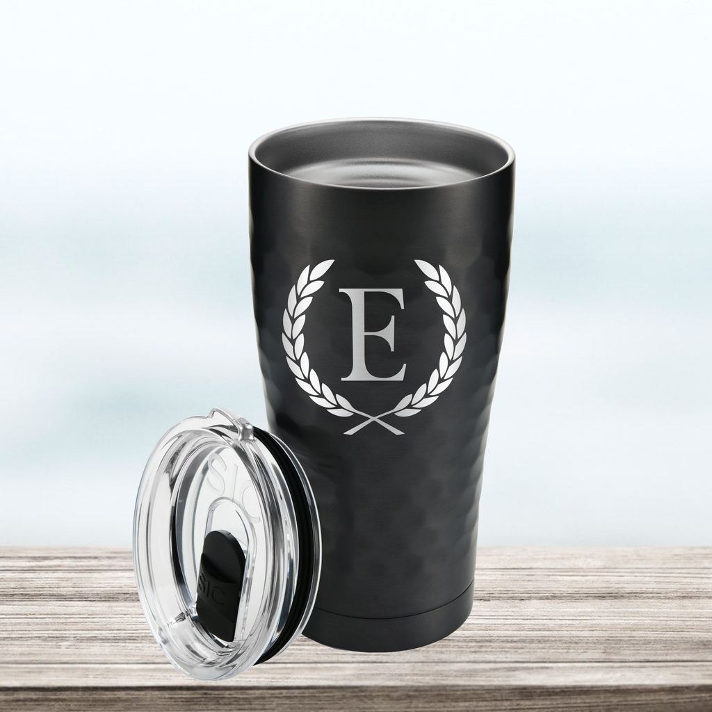 Monogram | 20 oz Engraved Tumbler with Lid | Personalized