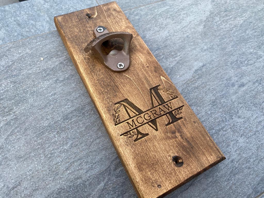 Wood Bottle Opener | Custom Engraved Gift