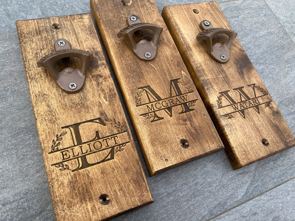 Wood Bottle Opener | Custom Engraved Gift