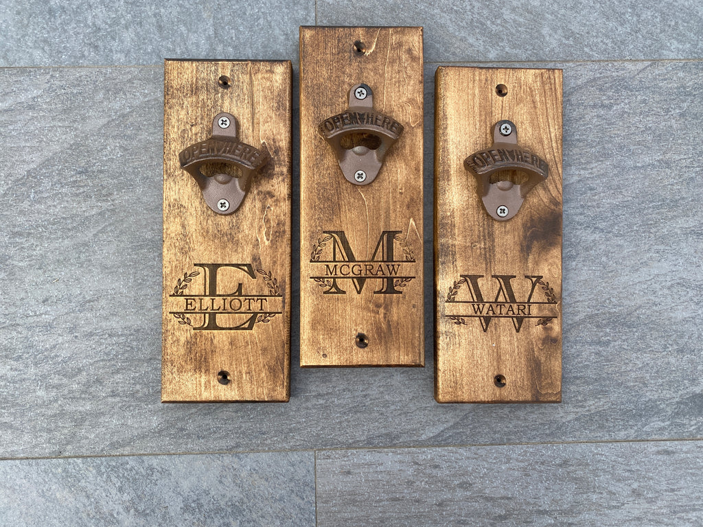 Wood Bottle Opener | Custom Engraved Gift