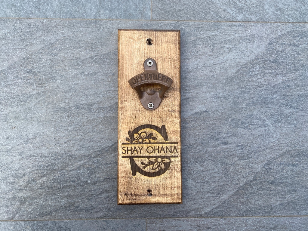 Wood Bottle Opener | Custom Engraved Gift