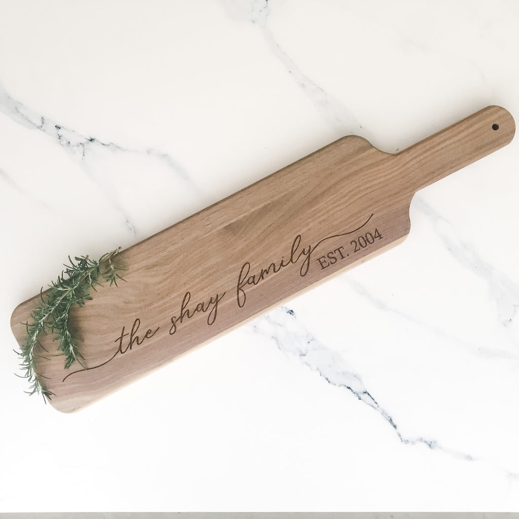 Charcuterie Wood Cutting Board | Custom Engraved | Personalized Gift