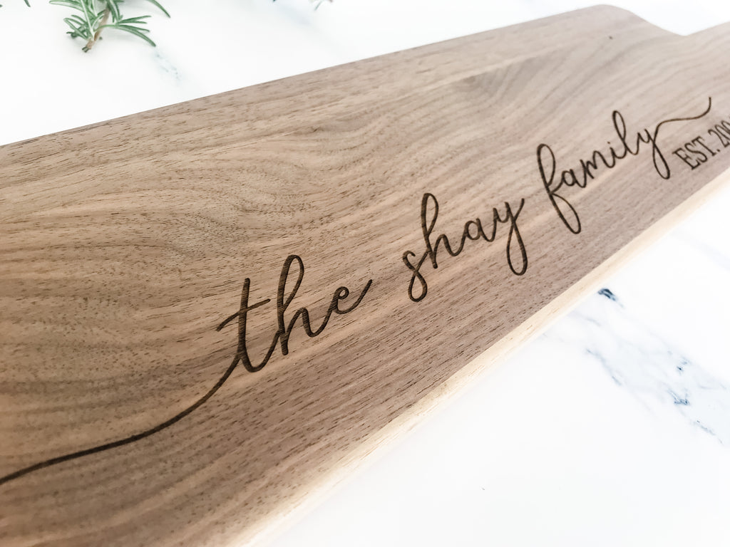 Charcuterie Wood Cutting Board | Custom Engraved | Personalized Gift