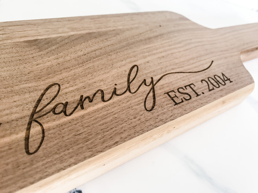 Charcuterie Wood Cutting Board | Custom Engraved | Personalized Gift