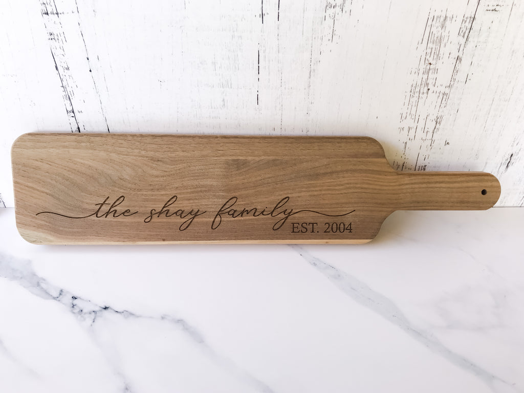 Charcuterie Wood Cutting Board | Custom Engraved | Personalized Gift