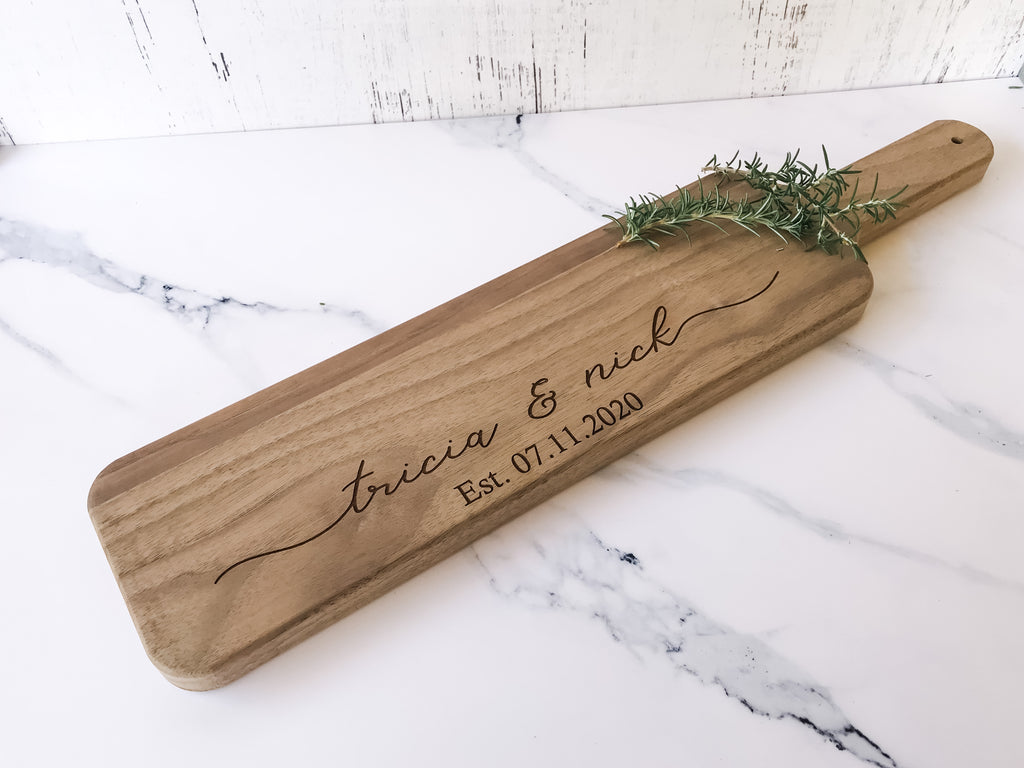 Charcuterie Wood Cutting Board | Custom Engraved | Personalized Gift