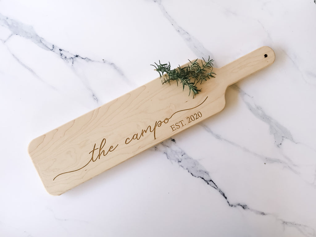 Charcuterie Wood Cutting Board | Custom Engraved | Personalized Gift