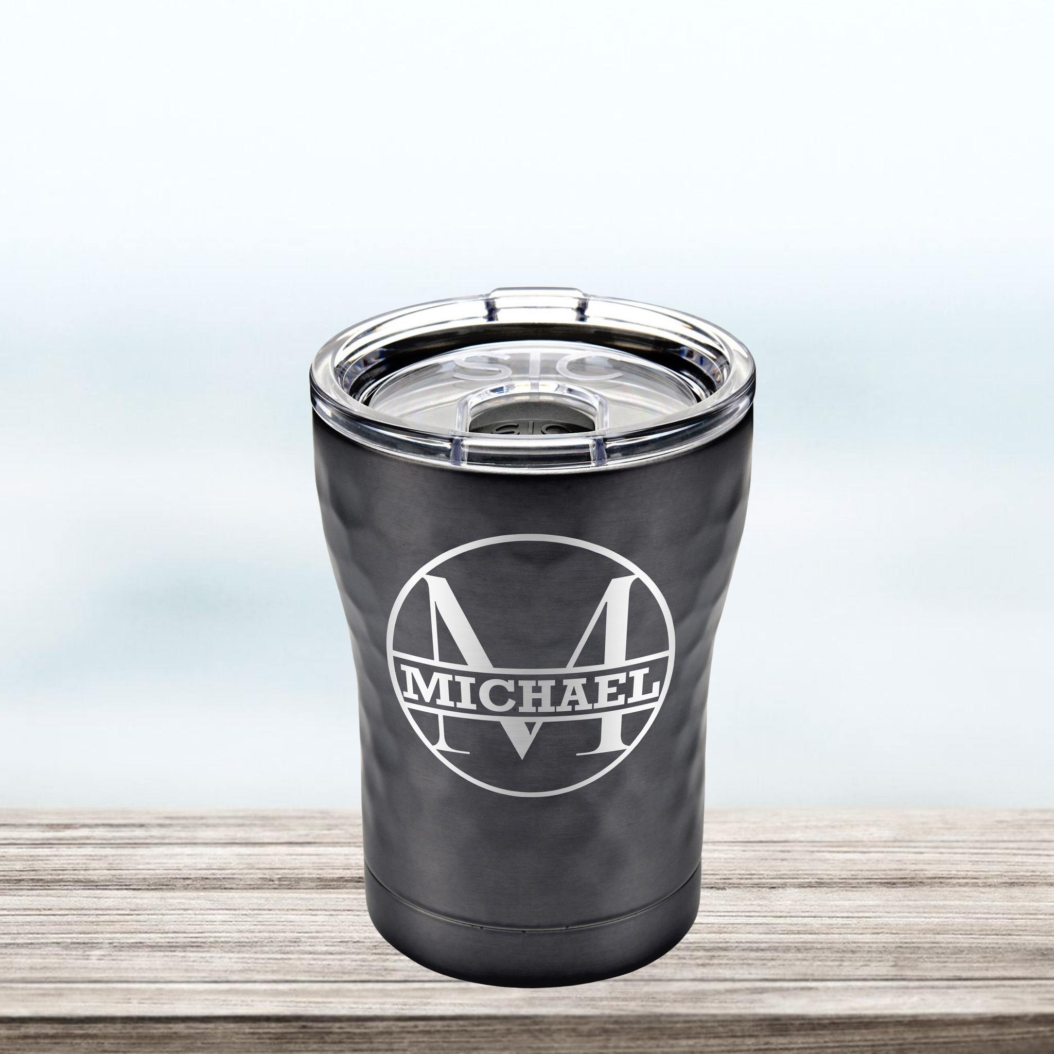 Mr. and Mrs., 12 oz Engraved Tumbler with Lid