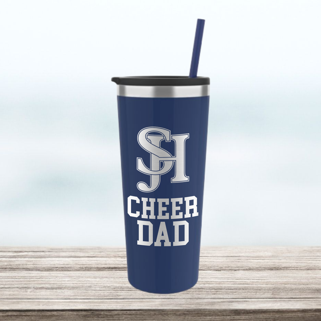 SJHHS "Cheer Dad" - 22 oz Tumbler  - Navy Blue
