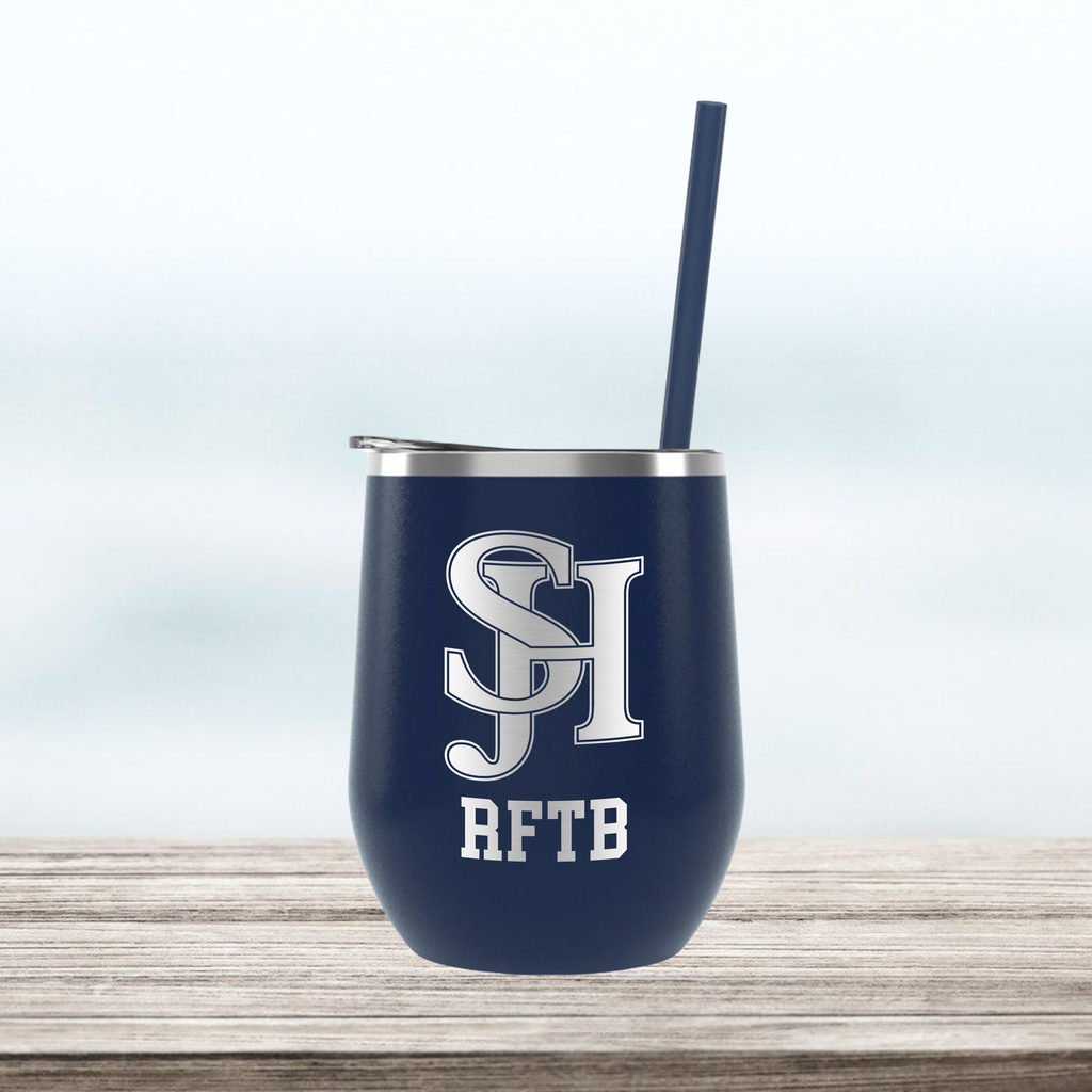 SJHHS "RFTB" - Engraved Wine Tumbler - Navy Blue