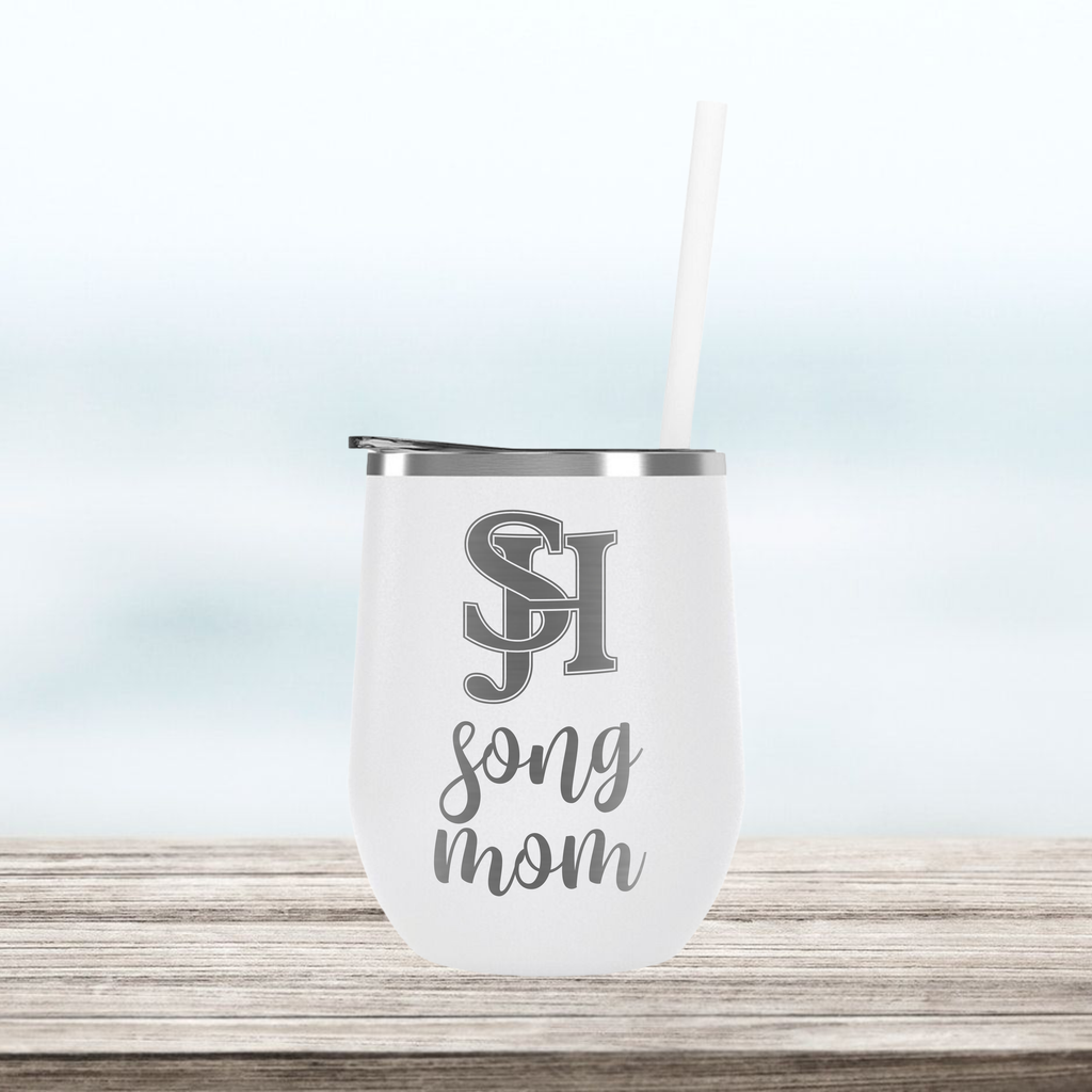 SJHHS "Song Mom" - Engraved Wine Tumbler - White