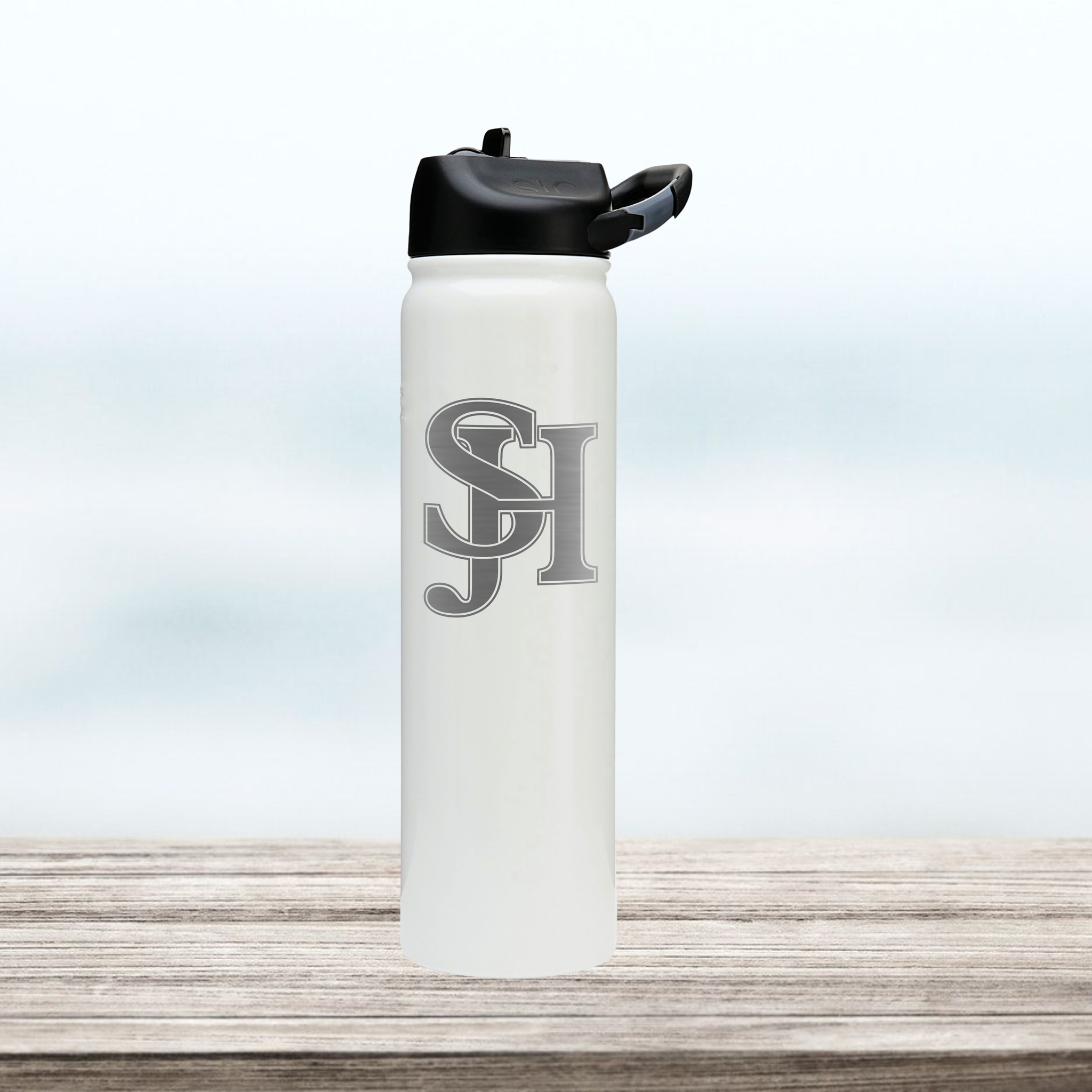 Monogram  Engraved 27 oz Stainless Steel Double-Walled Sports