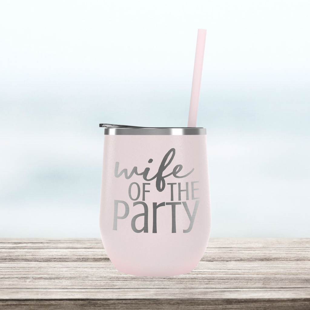 Wife of the Party | Custom Engraved Wine Tumbler | Bachelorette Party | Bridesmaid Gifts