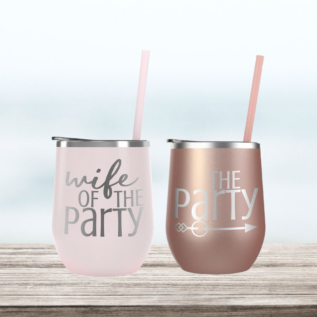 Wife of the Party | Custom Engraved Wine Tumbler | Bachelorette Party | Bridesmaid Gifts