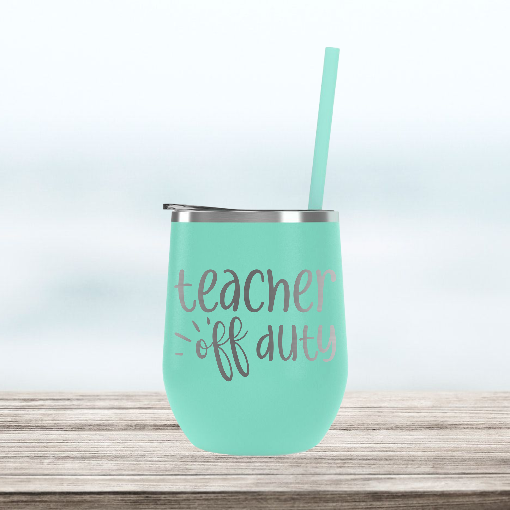 Custom Teacher Quote Double Wall Tumbler with Straw (Personalized