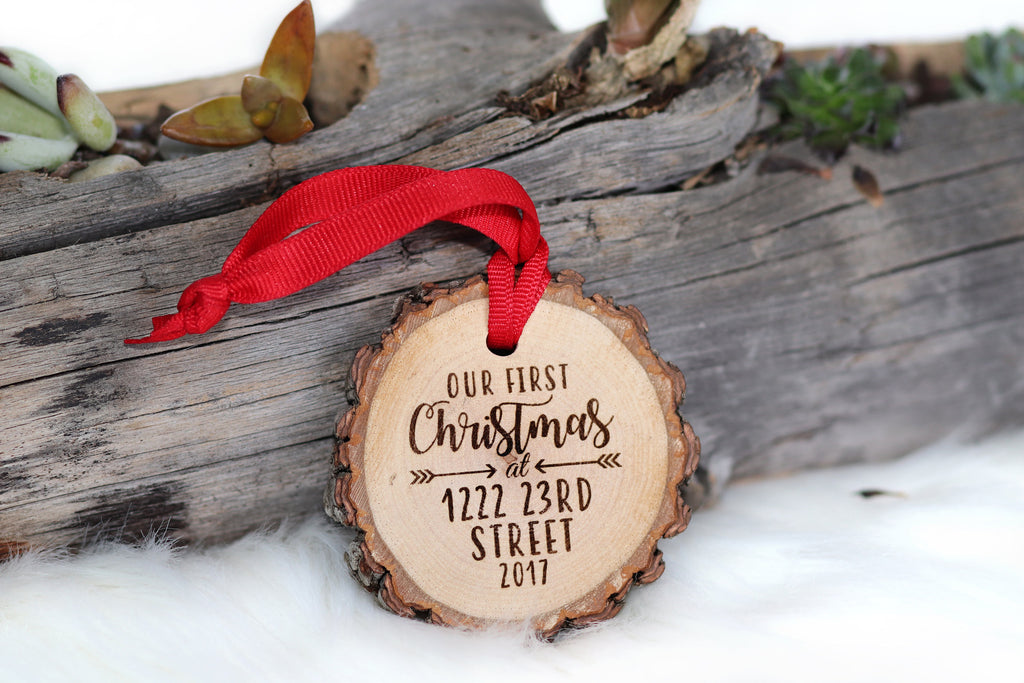 Realtor Gift OUR FIRST CHRISTMAS Personalized Wooden 2022 Ornament