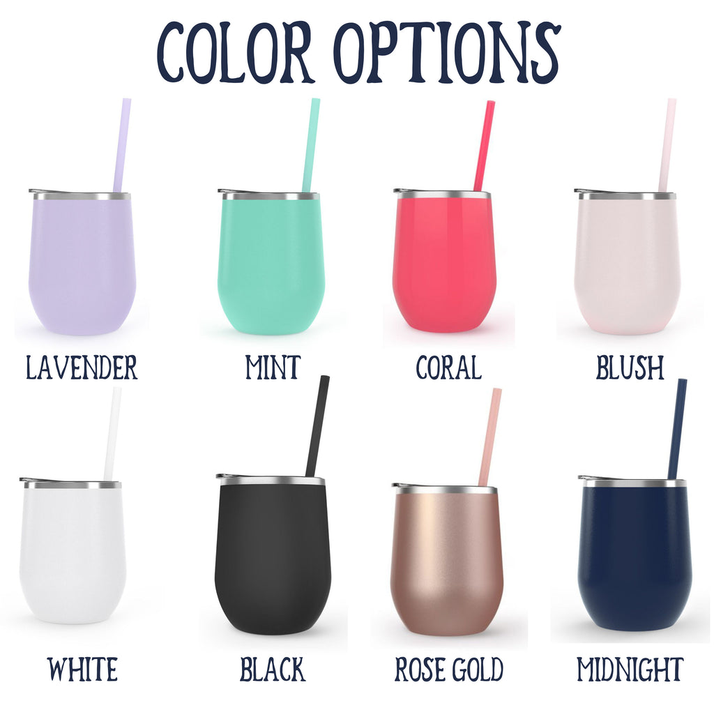 Teacher Off Duty | Engraved Wine Tumbler | Insulated Double-Walled Stainless Steel with Lid & Straw