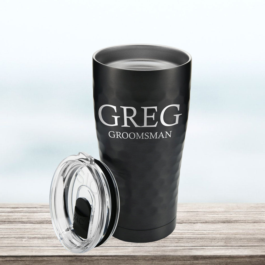 Monogram | 20 oz Engraved Tumbler with Lid | Personalized