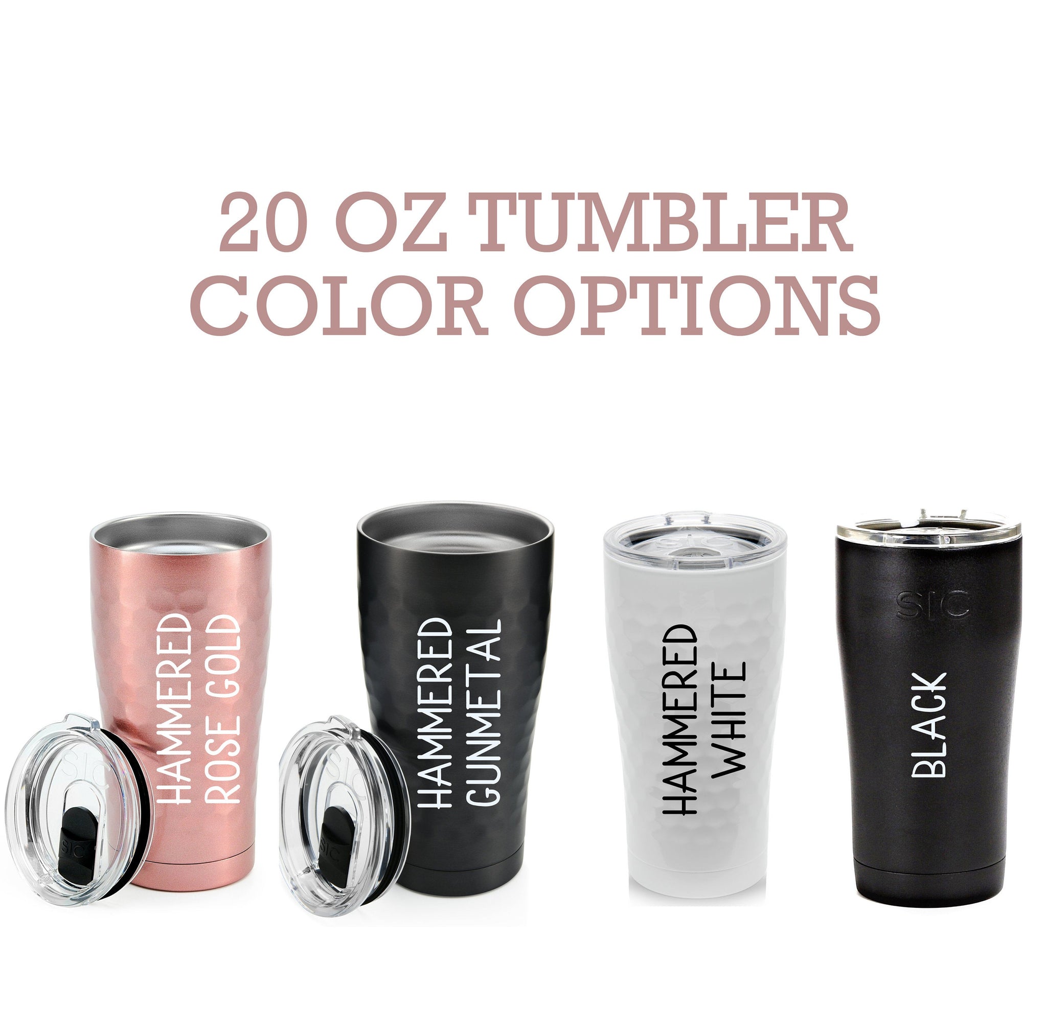 Custom Engraved Logo 20 oz Bulk Tumblers, Corporate Gift Idea Small Bu –  Broquet